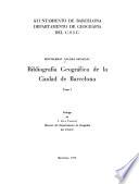 Bibliografía geográfica de la ciudad de Barcelona
