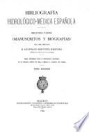 Bibliografia hidrologico-medica espanola