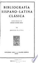 Bibliografía hispano-latina clásica