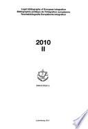 Bibliografía jurídica de la integración europea