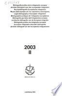 Bibliografía jurídica de la integración europea