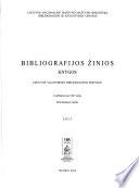 Bibliografijos žinios