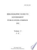 Bibliographic Guide to Government Publications 1992