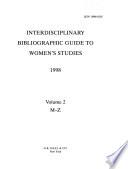 Bibliographic Guide to Womens Studies 1998