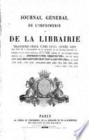 Bibliographie de la France, ou Journal général de l'imprimerie et de la librairie