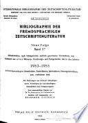 Bibliographie der fremdsprachigen Zeitschriftenliteratur