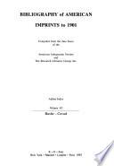 Bibliography of American Imprints to 1901: Author index