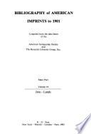 Bibliography of American Imprints to 1901: Main part