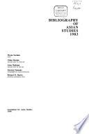 Bibliography of Asian Studies