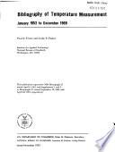 Bibliography of Temperature Measurement, January 1953 to December 1969