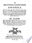 Biblioteca Cisterciense Española ...