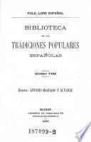 Biblioteca de las tradiciones populares espaÃ±olas