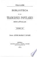 Biblioteca de las tradiciones populares españolas