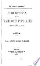Biblioteca de las Tradiciones populares Españolas