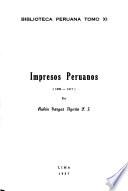 Biblioteca peruana: Impresos peruanos (1800-1817)