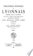 Bibliothèque historique du Lyonnais