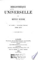 Bibliothèque universelle et revue suisse