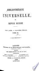 Bibliothèque universelle et revue suisse