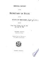 Biennial Reports of the Secretary of State ...
