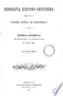 Biografiá hispano-capuchina dedicada à Nuestra Señora de Montserrat