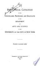 Biographical Catalogue of the Chancellors