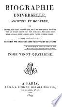 Biographie universelle, ancienne et moderne