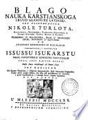 BLAGO NAUKA KARSTIANSKOGA TRUUD GLASOVITIJ LATINSKI.