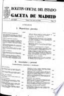 Boletâin oficial del estado: Gaceta de Madrid