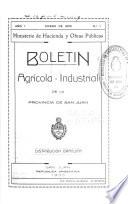 Boletín Agrícola Industrial de la Provincia de San Juan