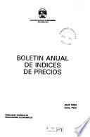 Boletín anual de indices de precios