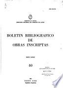 Boletín bibliográfico de obras inscriptas