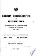 Boletín bibliográfico e informativo