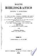 Boletín bibliográfico español y estranjero