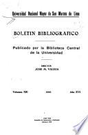 Boletín bibliográfico