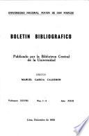 Boletín bibliográfico