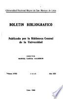 Boletín bibliográfico