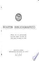 Boletín bibliográfico