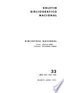 Boletín bibliográfico nacional