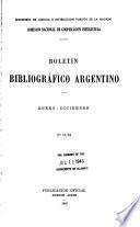 Boletín bibliografico nacional