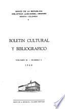 Boletín cultural y bibliográfico