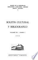 Boletín cultural y bibliográfico