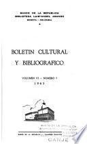 Boletín cultural y bibliográfico