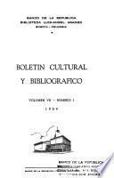 Boletín cultural y bibliográfico