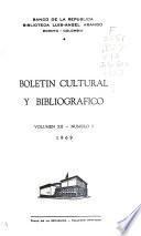 Boletín cultural y bibliográfico