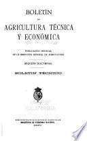 Boletín de agricultura, técnica y economica
