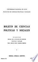 Boletín de ciencias políticas y sociales