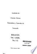Boletín de la Academia de Ciencias Físicas, Matemáticas y Naturales
