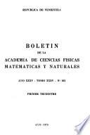 Boletin de la Academia de Ciencias Físicas Matemáticas y Naturales