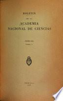 Boletin de la Academia Nacional de Ciencias