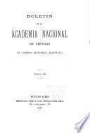Boletin de la Academia Nacional de Ciencias